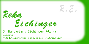reka eichinger business card